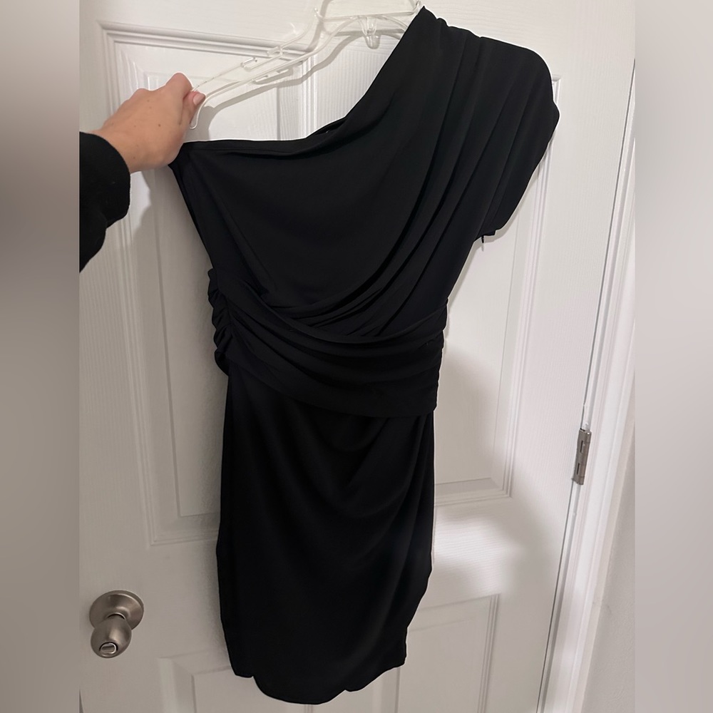 Black one shoulder dress